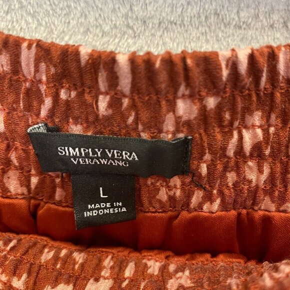 Simply Vera Vera Wang Midi Skirt Womens Size Large Sharkbite Hem Burnt Orange - Picture 3 of 14